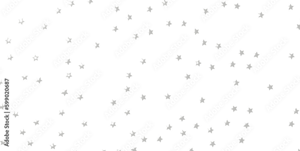 Fototapeta premium Seamless pattern with small silver stars on white background. - png transparent