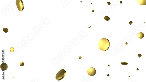 Glittering golden confetti png. Glittering golden confetti falls from above on transparent background. Celebrate festivals.