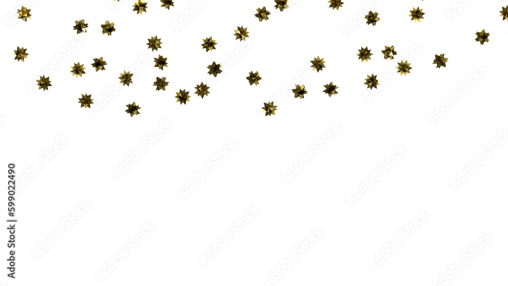 Holiday golden decoration, glitter frame isolated - Holiday golden decoration, glitter frame isolated -