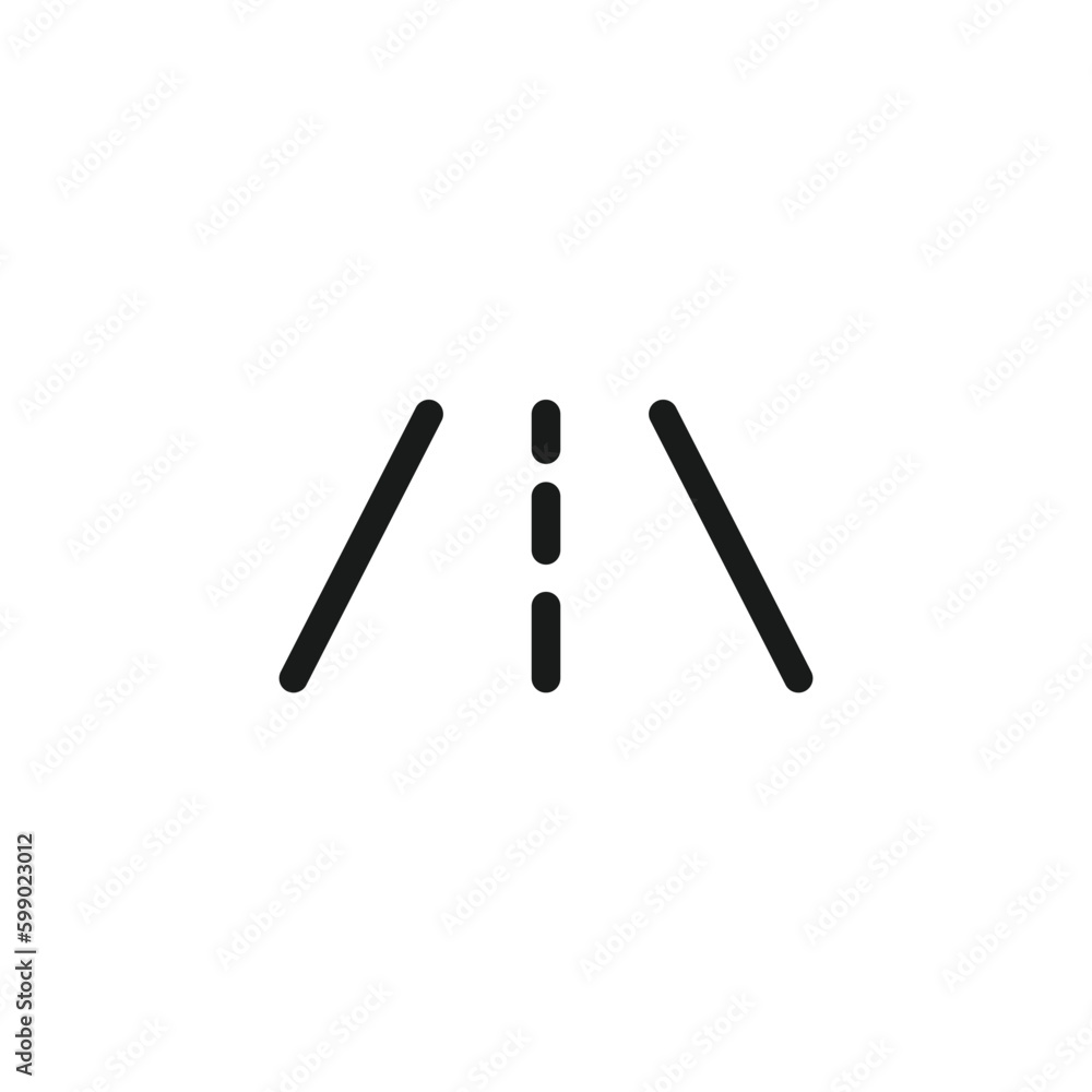 Road vector icon. Highway flat sign design. Asphalt road symbol pictogram. UX UI icon