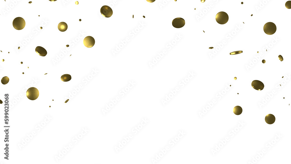 Golden serpentine confetti on transparent background. luxury isolated Golden serpentine confetti on transparent background. luxury isolated