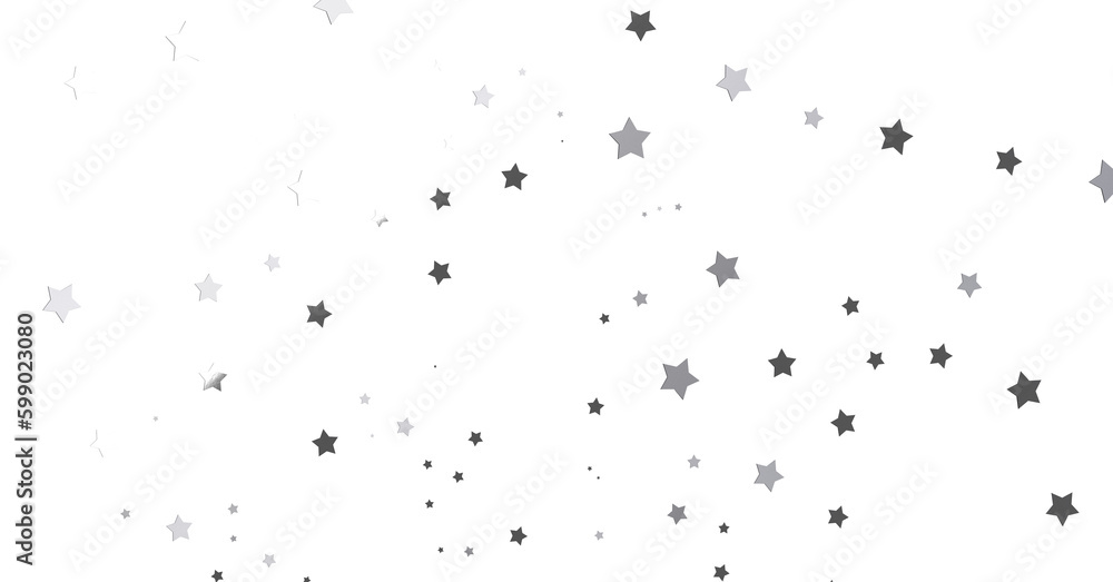 Silver star of confetti. Falling stars on a white - png transparent Silver star of confetti. Falling stars on a white - png transparent