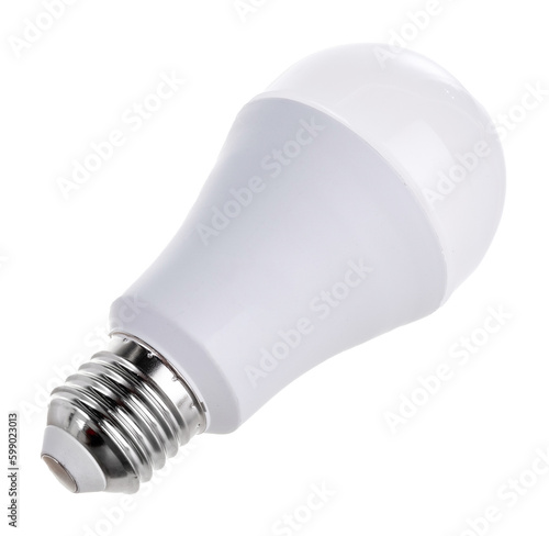 huge white light bulb isolated on white background
