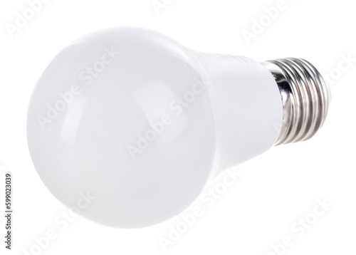 huge white light bulb isolated on white background