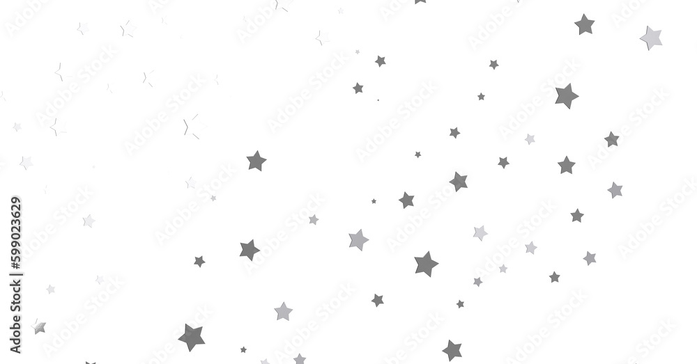 Silver star of confetti. Falling stars on a white - png transparent Silver star of confetti. Falling stars on a white - png transparent