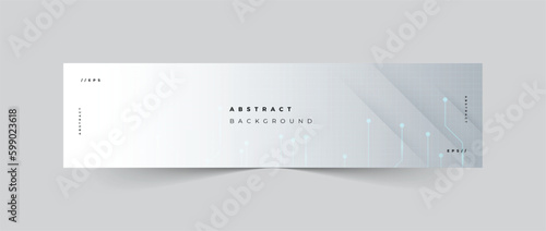 Linkedin banner technology white abstract background