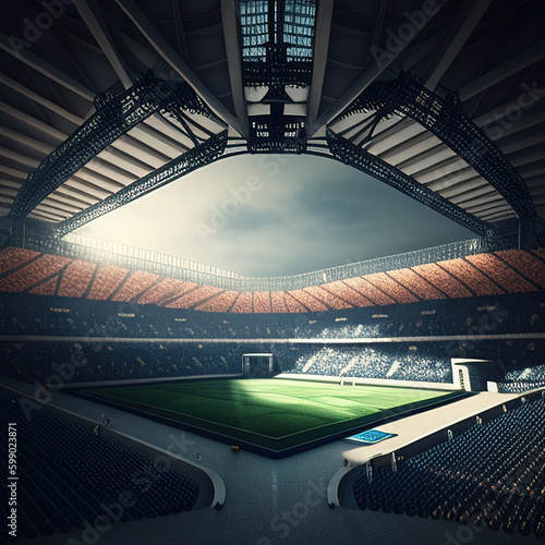 football stadium seen from above - IA generative