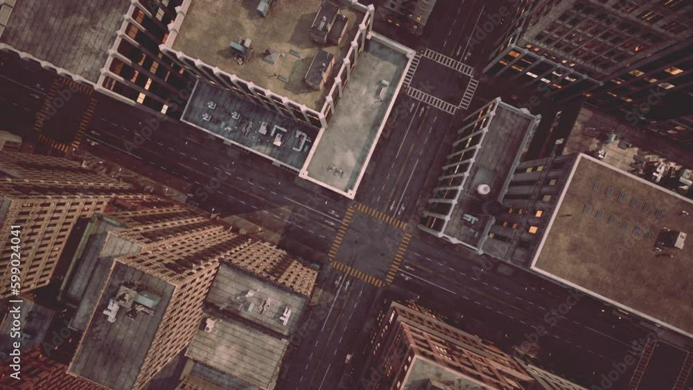 Aerial view of Midtown Manhattan at sunset Aerial view of Midtown Manhattan at sunset