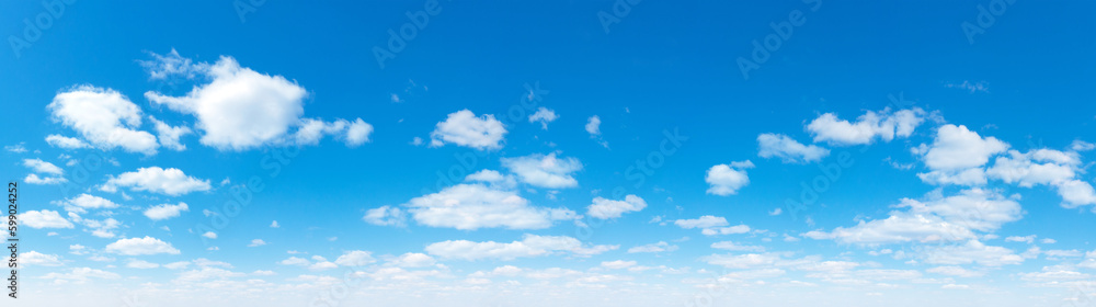 Panorama Blue sky and white clouds. Bfluffy cloud in the blue sky background Panorama Blue sky and white clouds. Bfluffy cloud in the blue sky background
