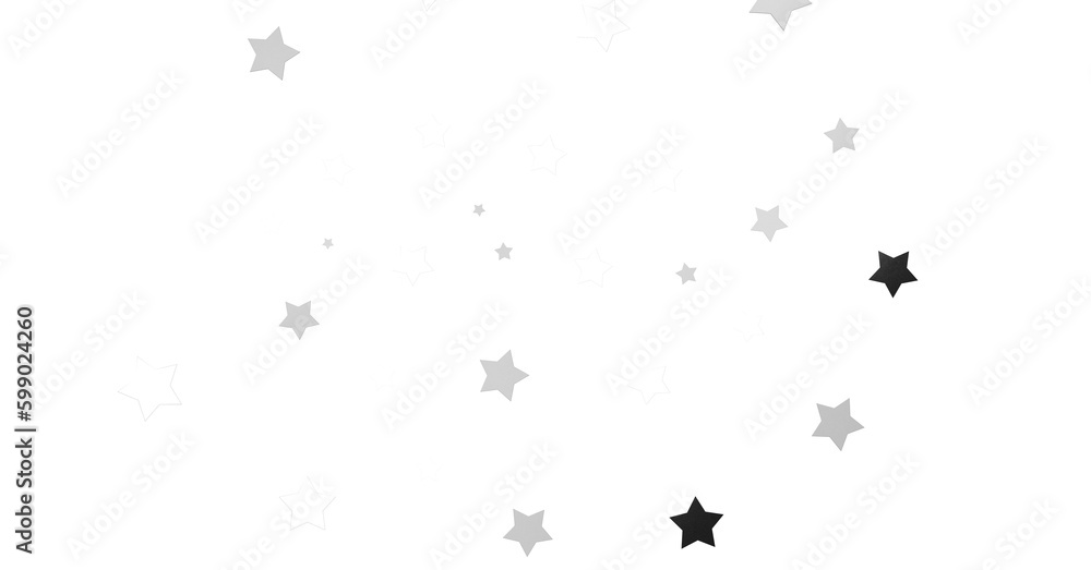 Fototapeta premium XMAS stars background, sparkle lights confetti falling. magic shining Flying christmas stars on night - png transparent