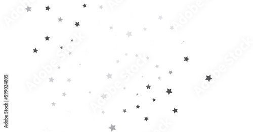 Group of silver stars isolated on white background. - png transparent