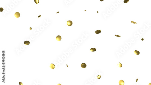 Glittering confetti on a transparent background. Holiday  birthday and Christmas decoration