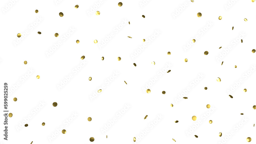 Glittering confetti on a transparent background. Holiday, birthday and Christmas decoration Glittering confetti on a transparent background. Holiday, birthday and Christmas decoration