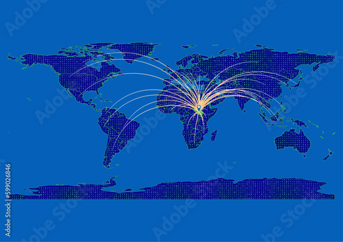 Vector South Sudan map, map of South Sudan for  emphasizing export, technology, trade and innovation. Enhance presentations and marketing materials. Ideal for businesses, entrepreneurs.