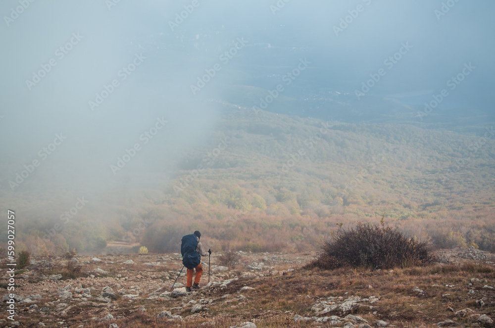 person in the fog person in the fog