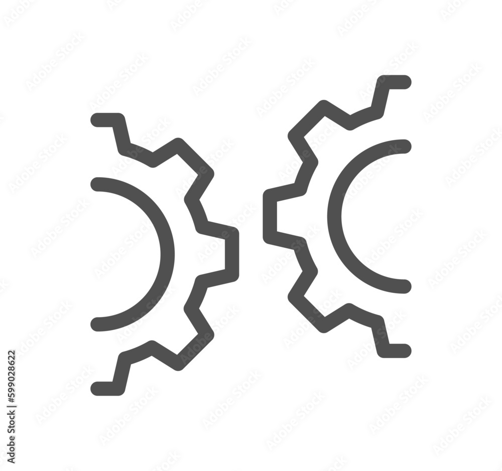 Gear related icon outline and linear vector.
Gear related icon outline and linear vector.