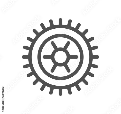 Gear related icon outline and linear vector. 