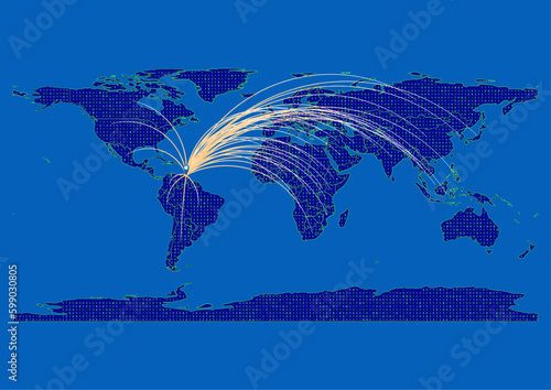 Vector vibrant and detailed map for Trinidad and Tobago emphasizing export, technology, trade and innovation. Enhance presentations and marketing materials. Ideal for businesses, entrepreneurs.