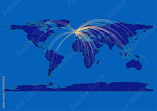 Vector Ireland map, map of Ireland for  emphasizing export, technology, trade and innovation. Enhance presentations and marketing materials. Ideal for businesses, entrepreneurs.