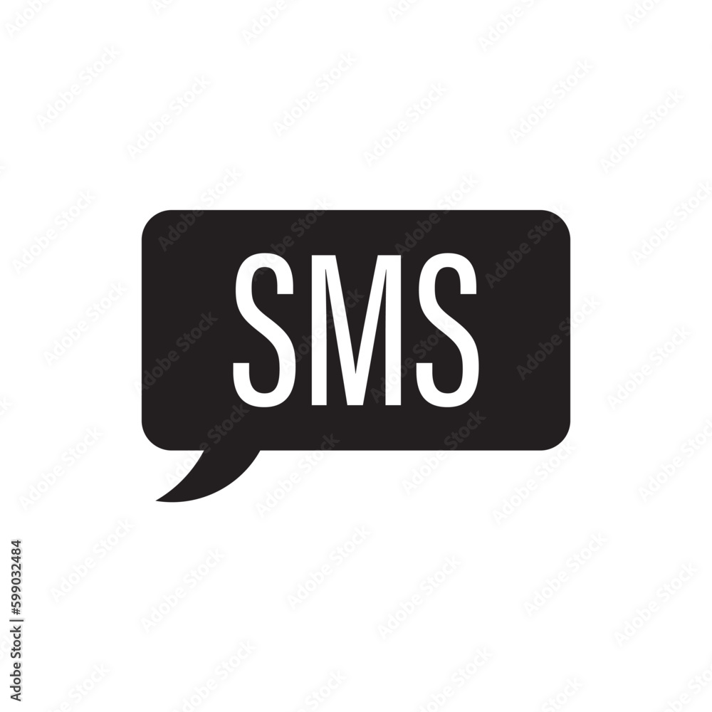 SMS vector icon. SMS bubble chat flat sign design. Message symbol pictogram. UX UI icon SMS vector icon. SMS bubble chat flat sign design. Message symbol pictogram. UX UI icon