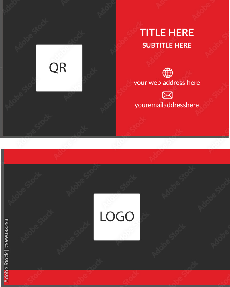 A Double-sided creative business card template. Vector illustration.