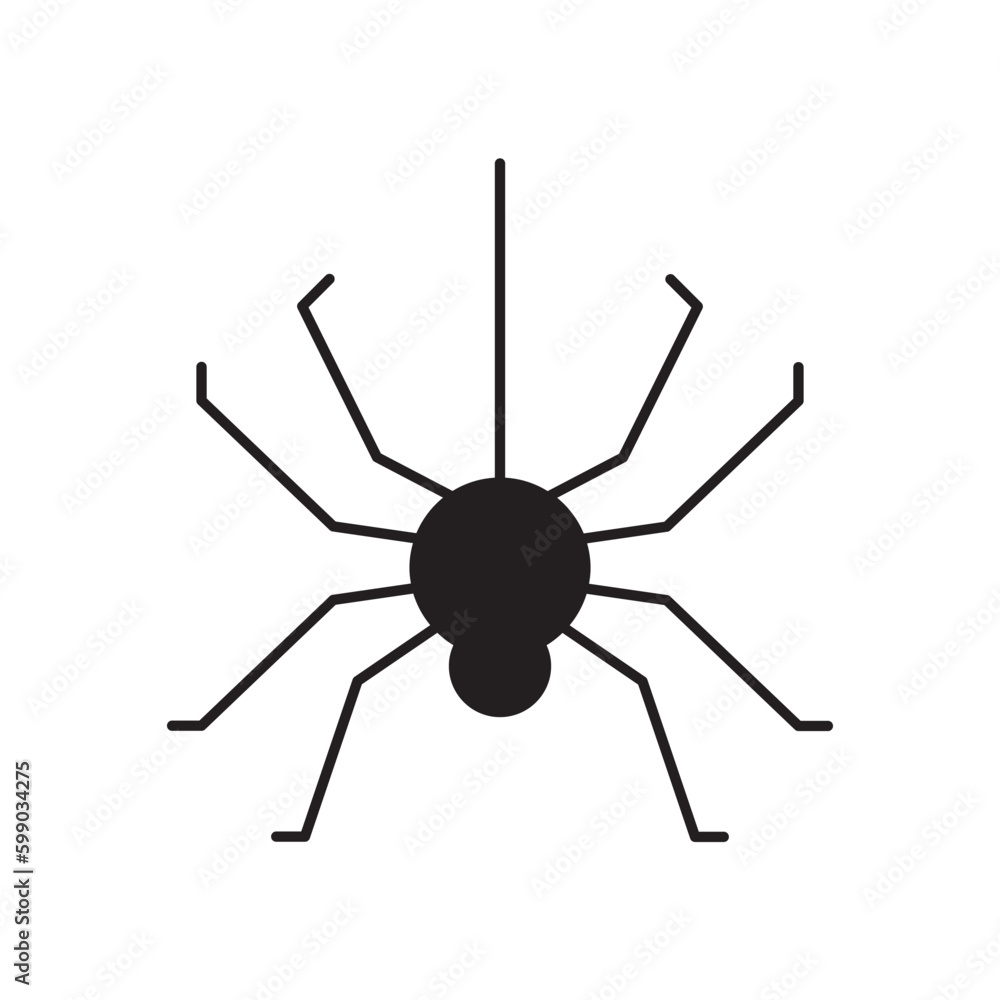 Obraz premium Spider vector icon. Insect flat sign design. Spider symbol pictogram. UX UI icon