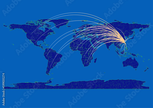 Vector Taiwan map, map of Taiwan for  emphasizing export, technology, trade and innovation. Enhance presentations and marketing materials. Ideal for businesses, entrepreneurs.