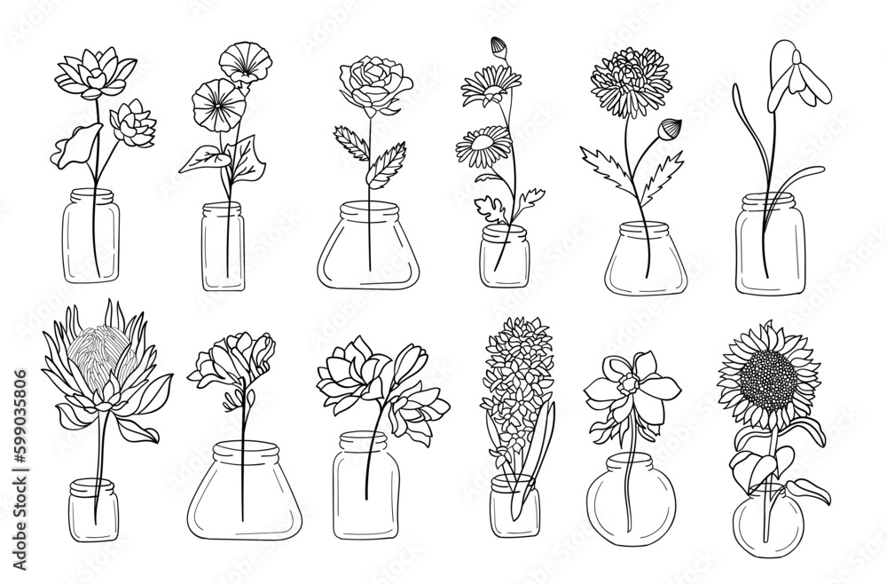 910+ Coloring Book Flower In A Pot Stock Illustrations, Royalty-Free Vector  Graphics & Clip Art - iStock