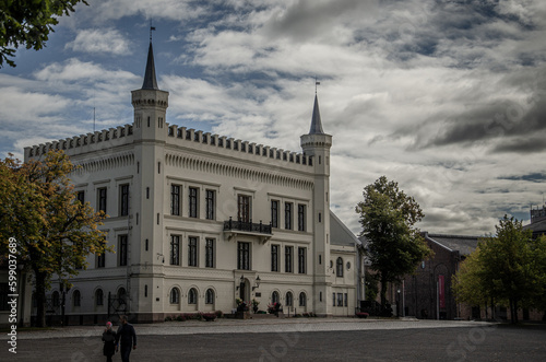 beautiful castle in the city