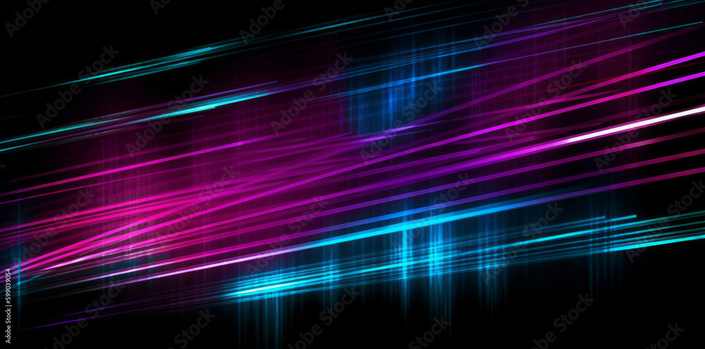Colorful neon line background. Illustration AI Generative Colorful neon line background. Illustration AI Generative