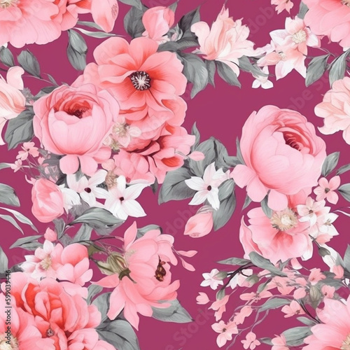 pink floral radiance seamless backgrounds