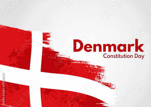 Denmark Constitution Day June 5. Danish waving flag