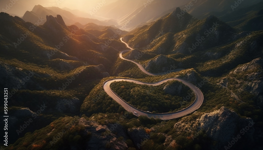 Love adventure in nature romantic landscape generated by AI Love adventure in nature romantic landscape generated by AI