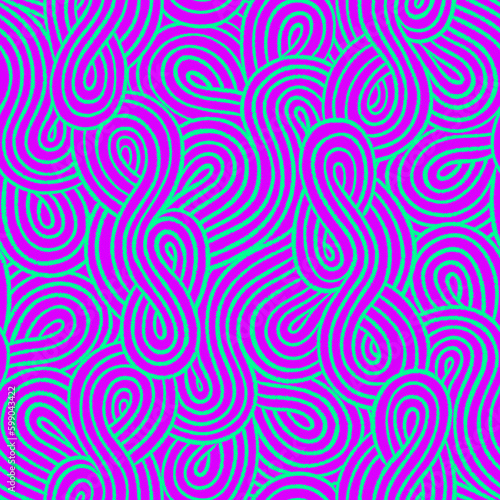 Seamless abstract wavy pattern. Fingerprint background. Swirled brush strokes seamless pattern. Abstract geometric ornament. (ID: 599043422)