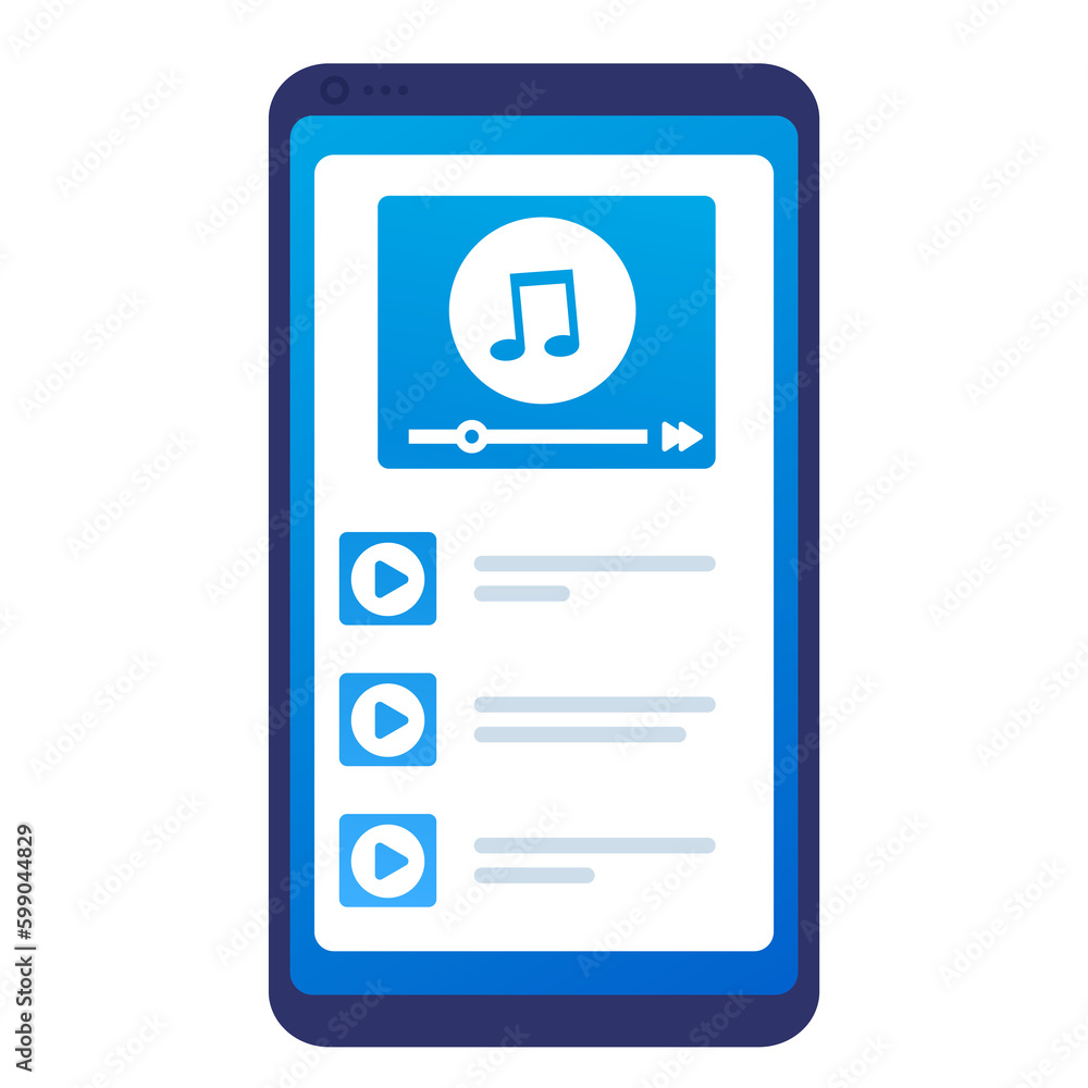 music player with playlist in smart phone music player with playlist in smart phone