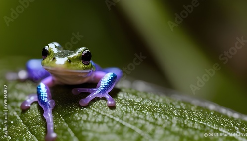 frog on the leaf