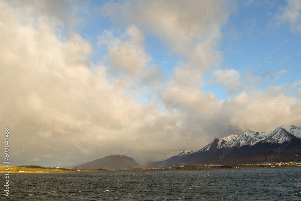 Paisaje de la ciudad de Ushuaia, Tierra del Fuego, Argentina