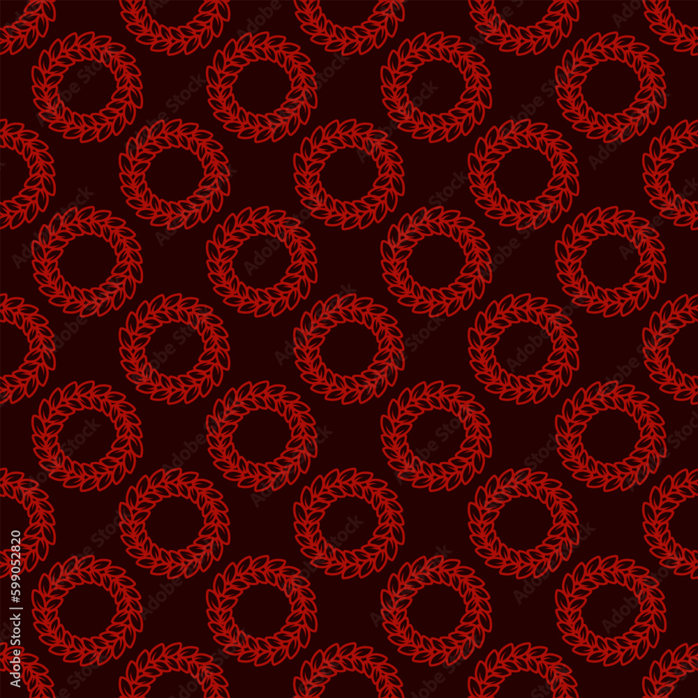 Vector seamless pattern with outline floral ornament. Vector seamless pattern with outline floral ornament.