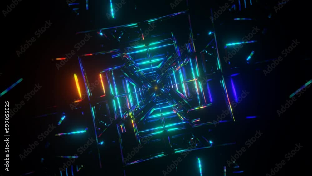 Continuous seamless loop of sci-fi psychedelic hypnotic visuals Stock ...