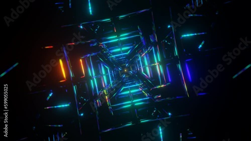 Continuous seamless loop of sci-fi psychedelic hypnotic visuals