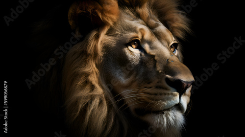 portrait of a lion