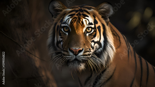 portrait of a bengal tiger © Leon Pixels