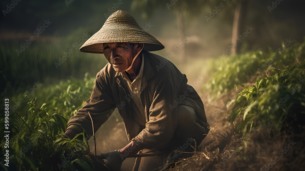 japanese man in the field