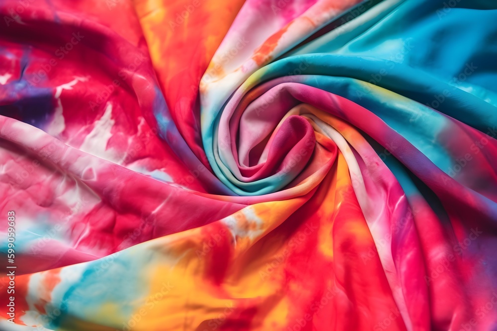 multicolored tie-dye fabric surface create with ia multicolored tie-dye fabric surface create with ia