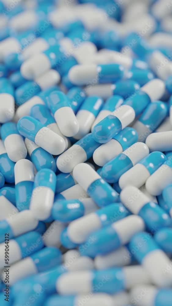 Bunch of blue-white capsule pills on a white background - Medicine healthcare medicaments
Vertical video
3D render animation Bunch of blue-white capsule pills on a white background - Medicine healthcare medicaments
Vertical video
3D render animation