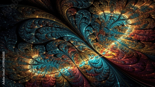 Abstract fractal. Fractal art background for creative design.generative ai