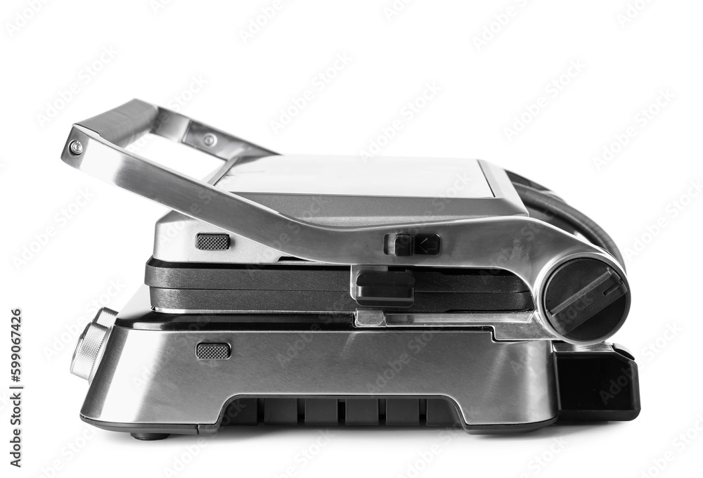 Modern electric grill on white background Modern electric grill on white background