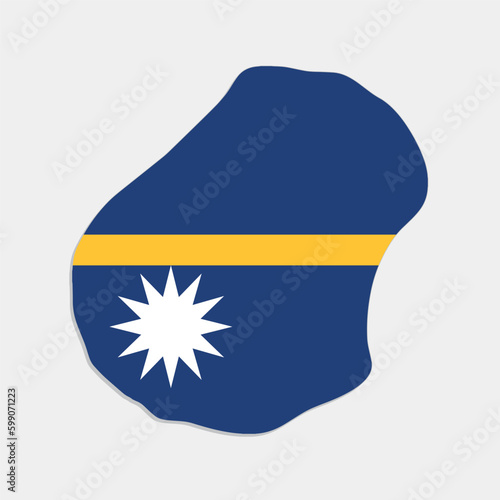 Free Download nauru map with flag on gray background - GFXLoad