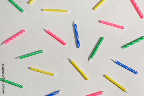 Colorful birthday candles s...