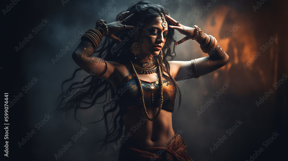 Obraz premium Ancient Indian goddess dancing